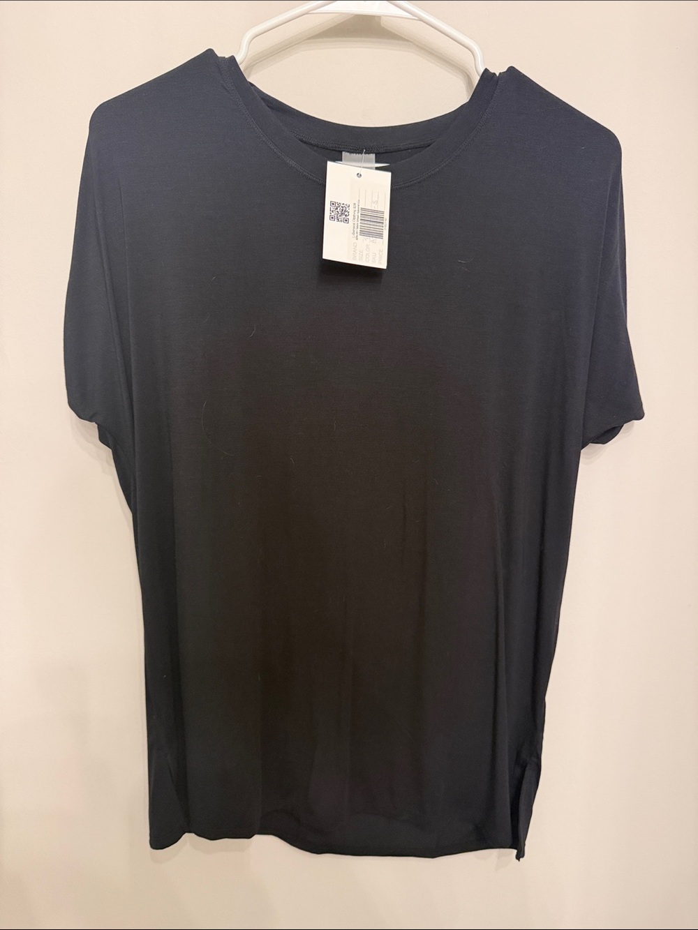 Mono B Black Short Sleeve Crew Neck Tee